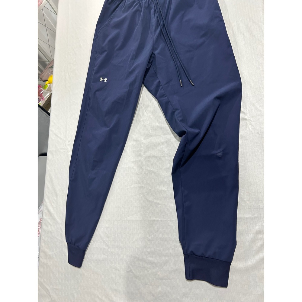 Under Armour HeatGear Loose Fit Joggers Navy Blue Athletic Training Pants Small